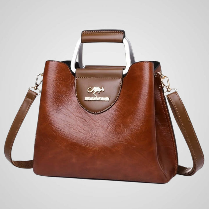 Anna | Elegante borsa in pelle bicolore