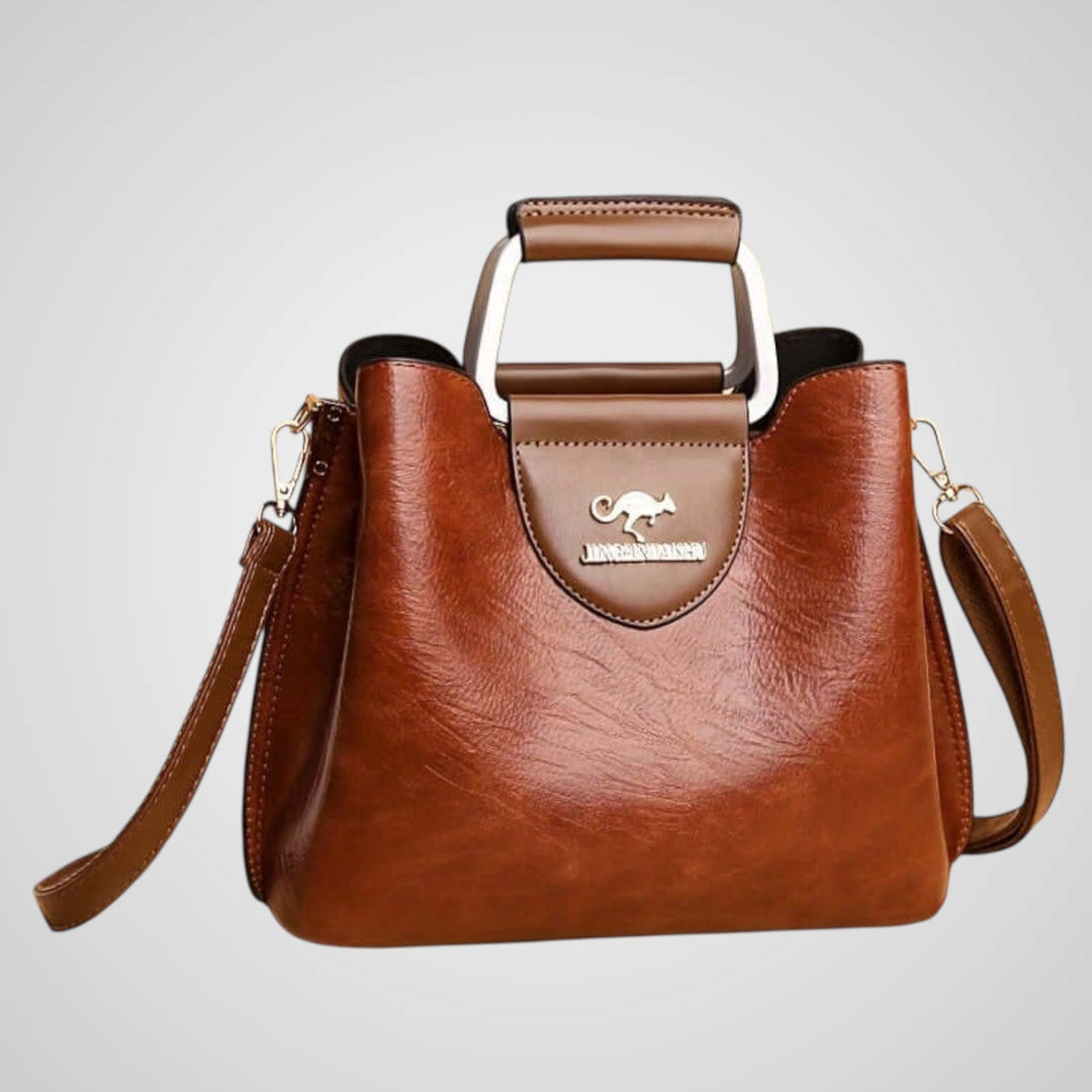 Anna | Elegante borsa in pelle bicolore