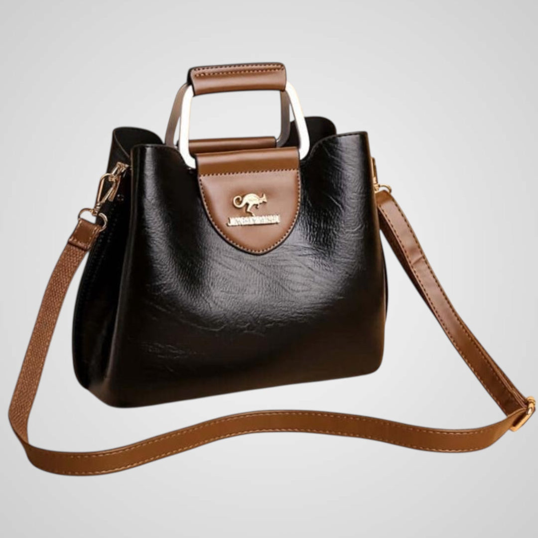 Anna | Elegante borsa in pelle bicolore