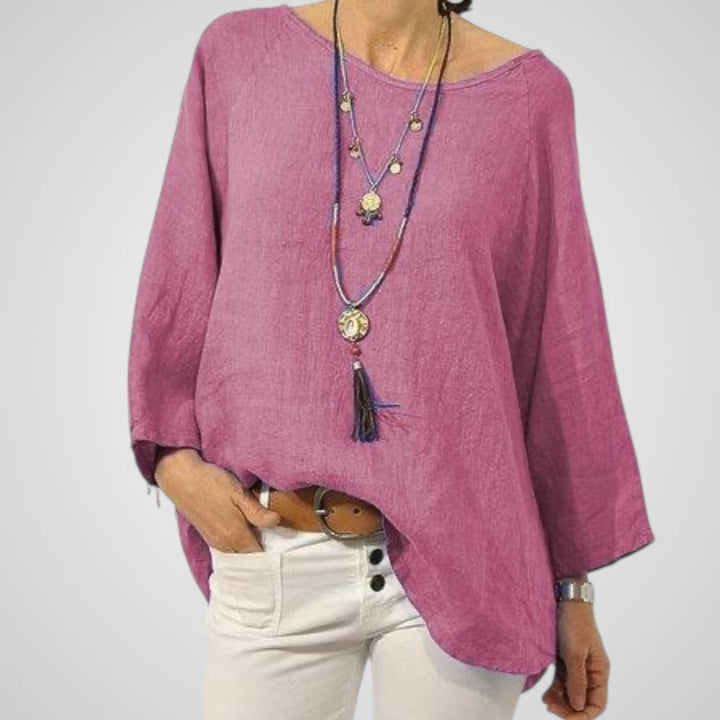 Anna | Blouse Femme – Mélange Coton et Lin & Coupe Confortable