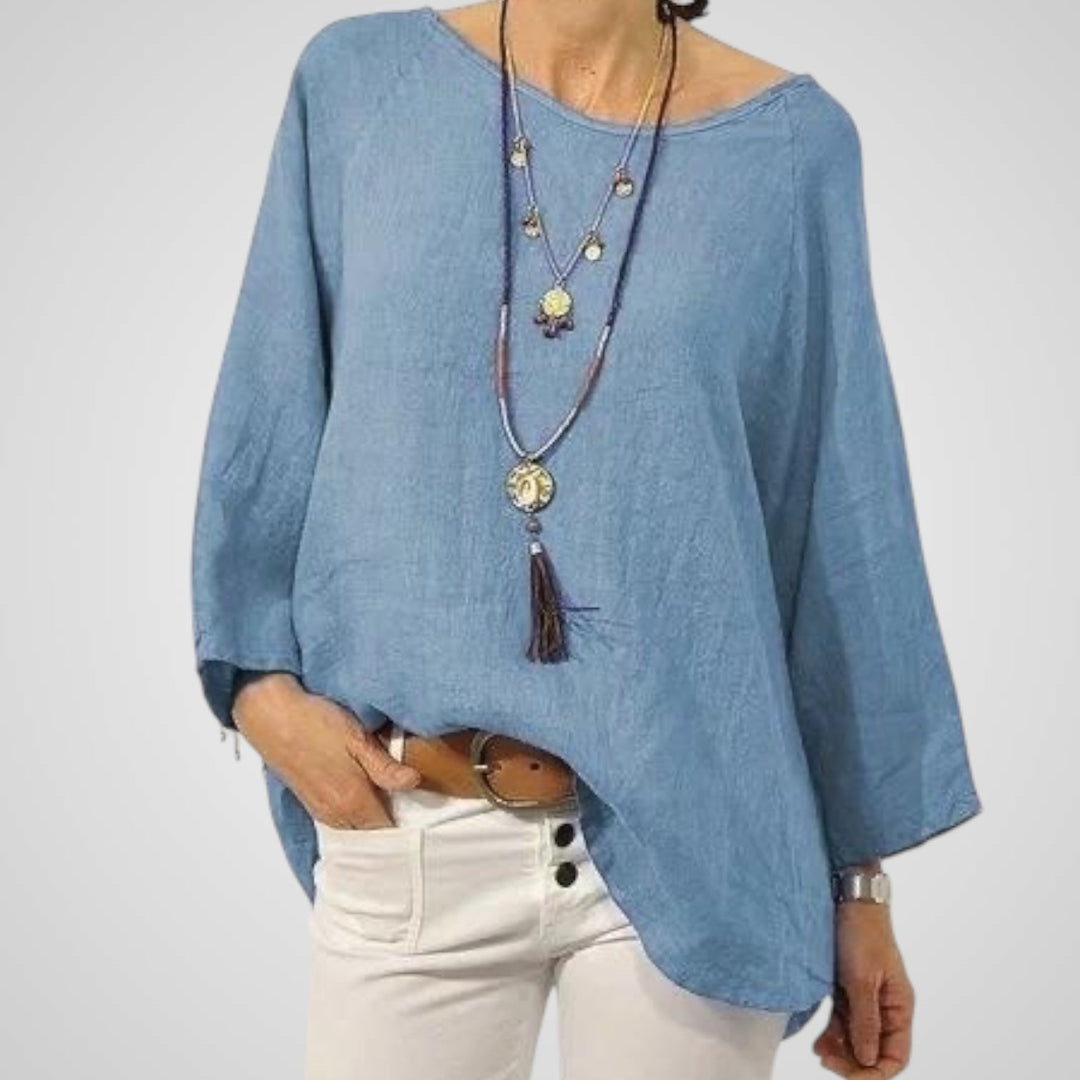 Anna | Blouse Femme – Mélange Coton et Lin & Coupe Confortable