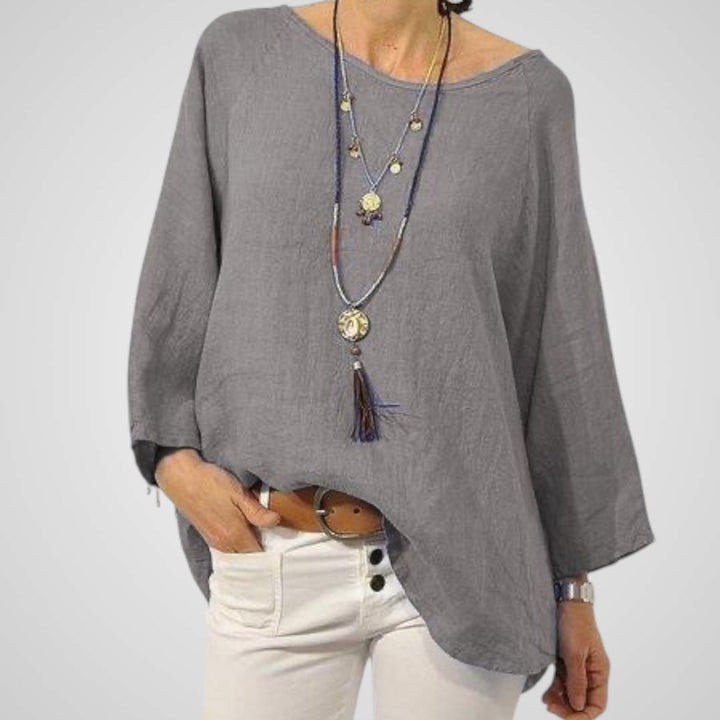 Anna | Blouse Femme – Mélange Coton et Lin & Coupe Confortable