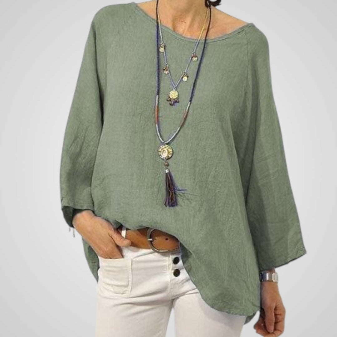 Anna | Blouse Femme – Mélange Coton et Lin & Coupe Confortable