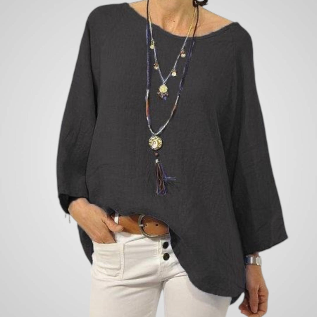 Anna | Blouse Femme – Mélange Coton et Lin & Coupe Confortable