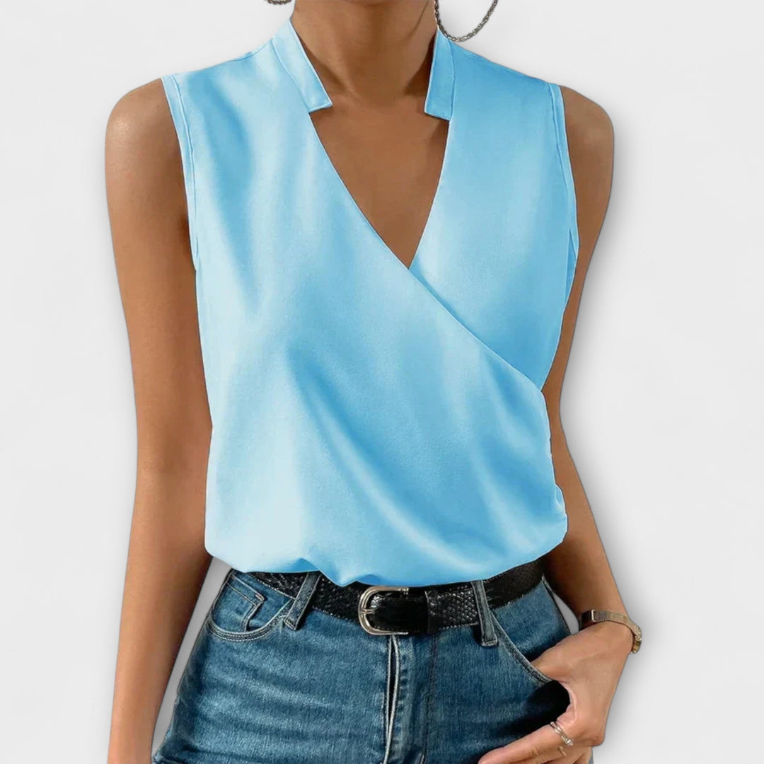 Top estivo leggero con scollo a V
