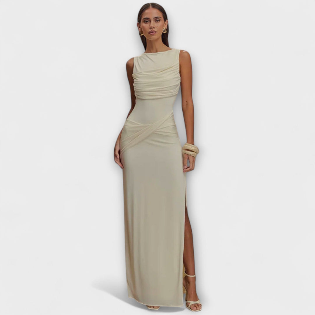 Rieke - Abito Lungo Elegante con Spacco Profondo