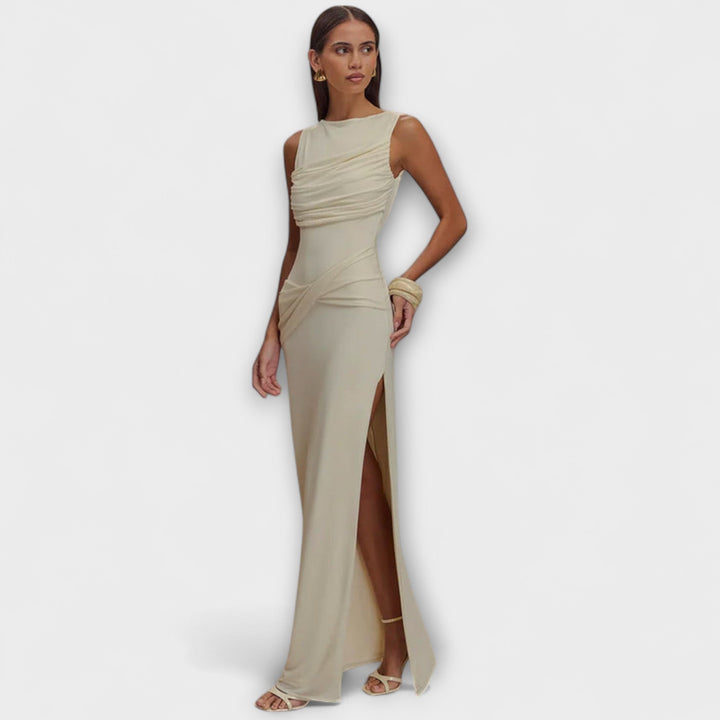 Rieke - Abito Lungo Elegante con Spacco Profondo