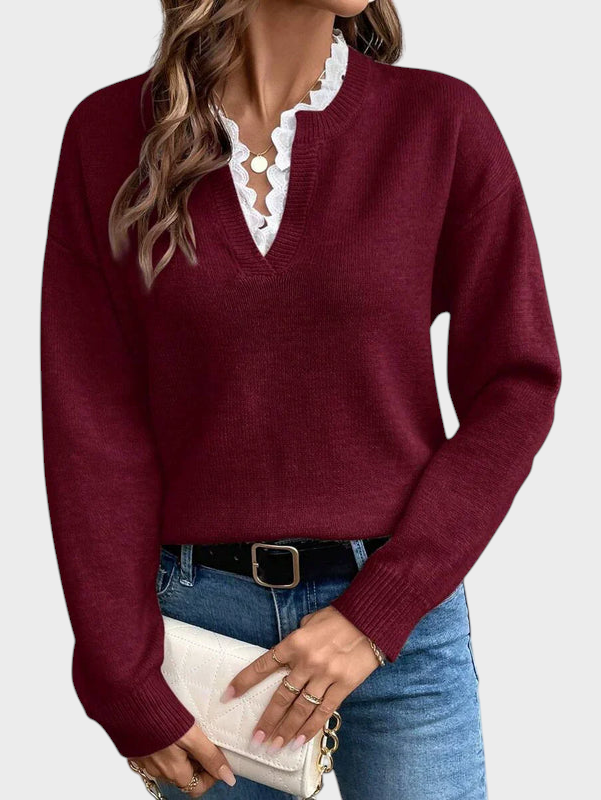 Maja | Elegante Camicia con Collo alla Francese