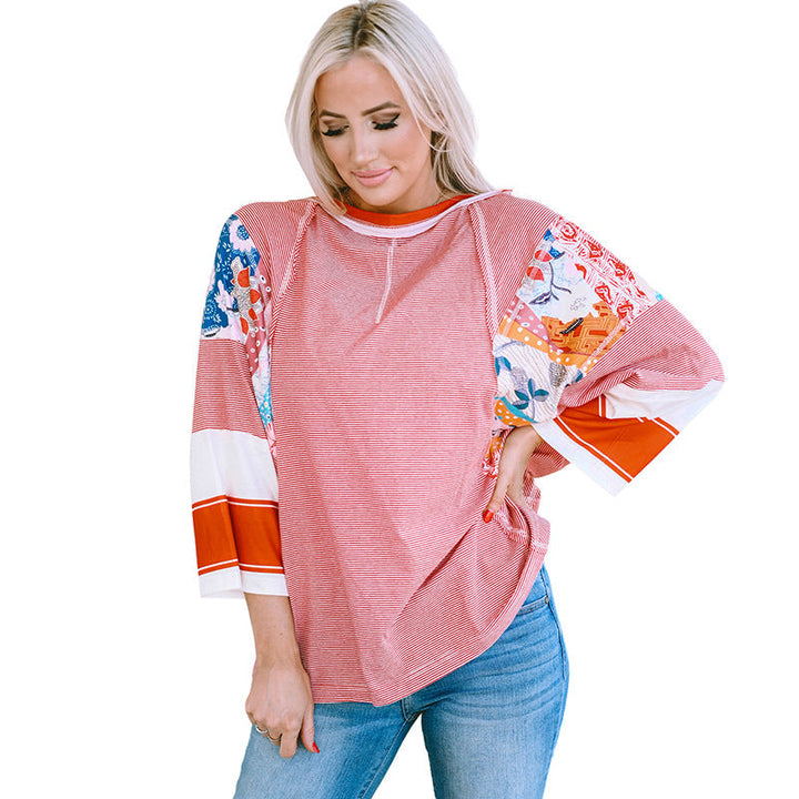 BAILEY™ – Maglia con maniche a pipistrello leggera con patchwork