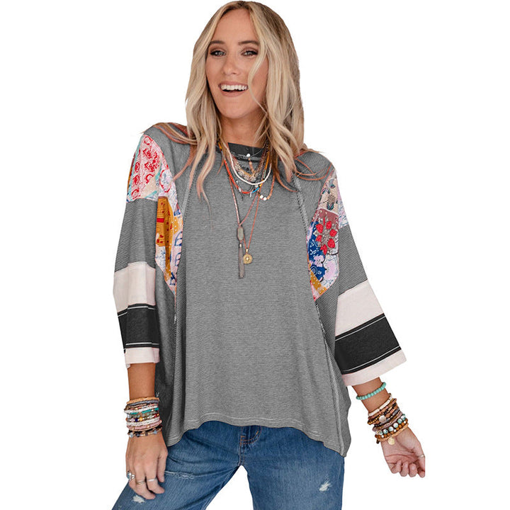 BAILEY™ – Maglia con maniche a pipistrello leggera con patchwork