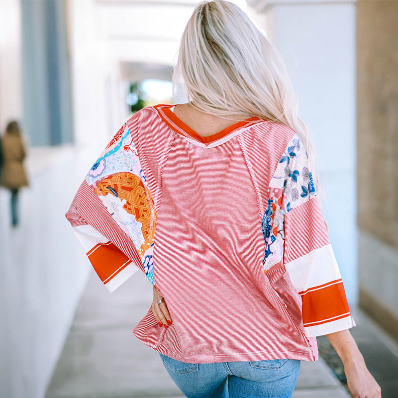 BAILEY™ – Maglia con maniche a pipistrello leggera con patchwork