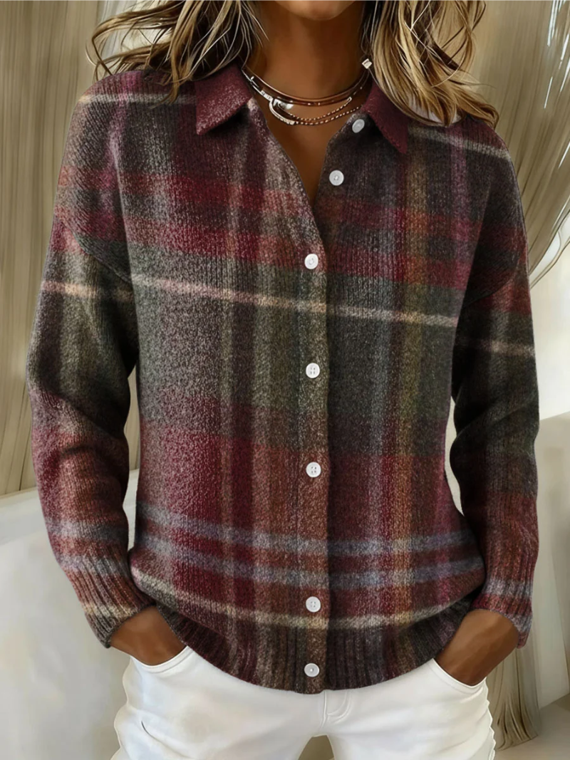 Emily™ – Blusa con Cappuccio a Quadri
