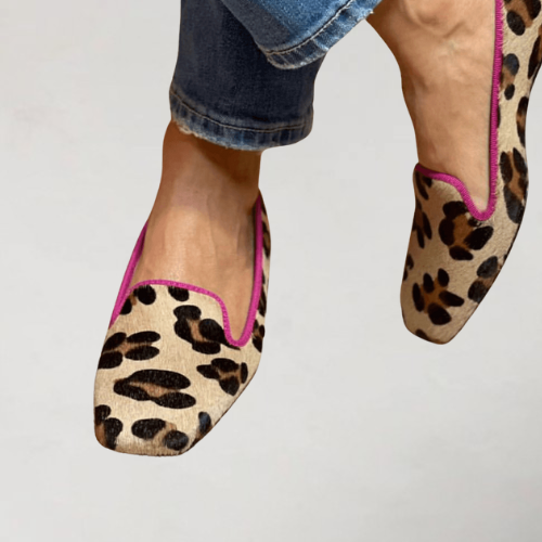 Yvonne | Mocassins imprimé léopard