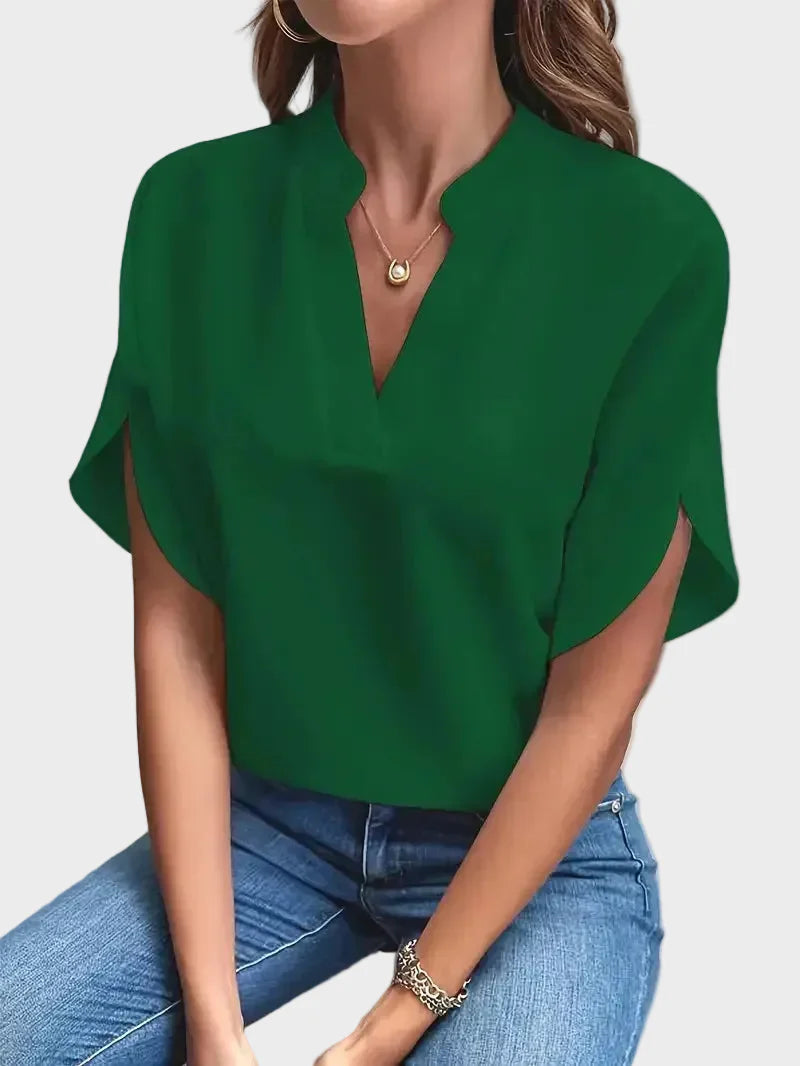 W&N™ | Elegante camicetta fluida con scollo a V
