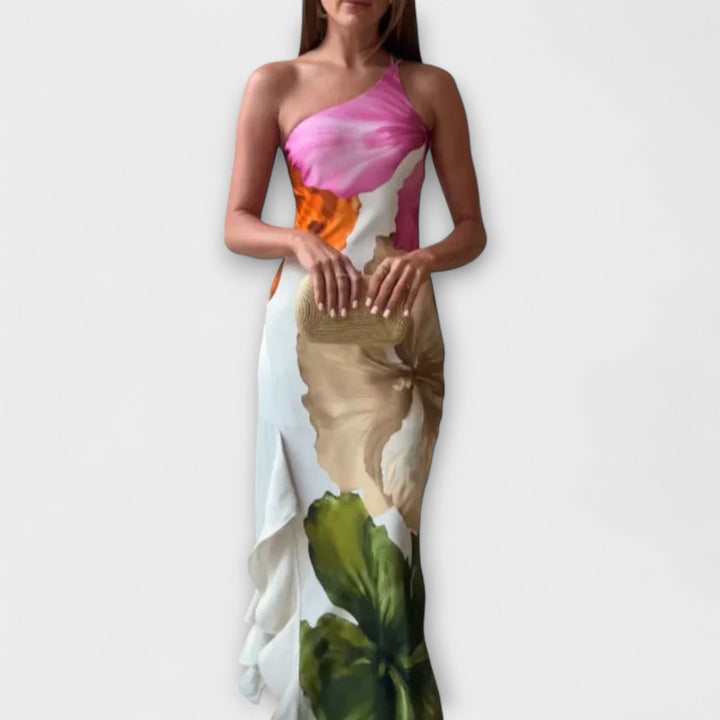Zami — Abito lungo elegante in patchwork