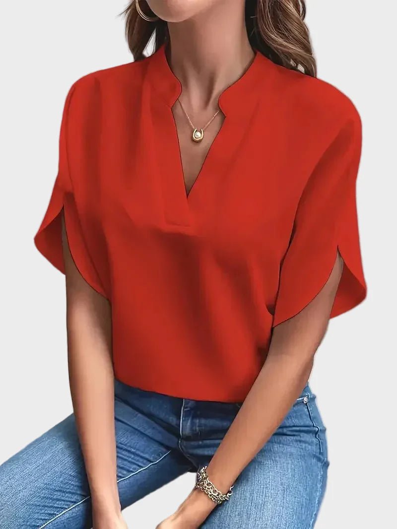 W&N™ | Elegante camicetta fluida con scollo a V
