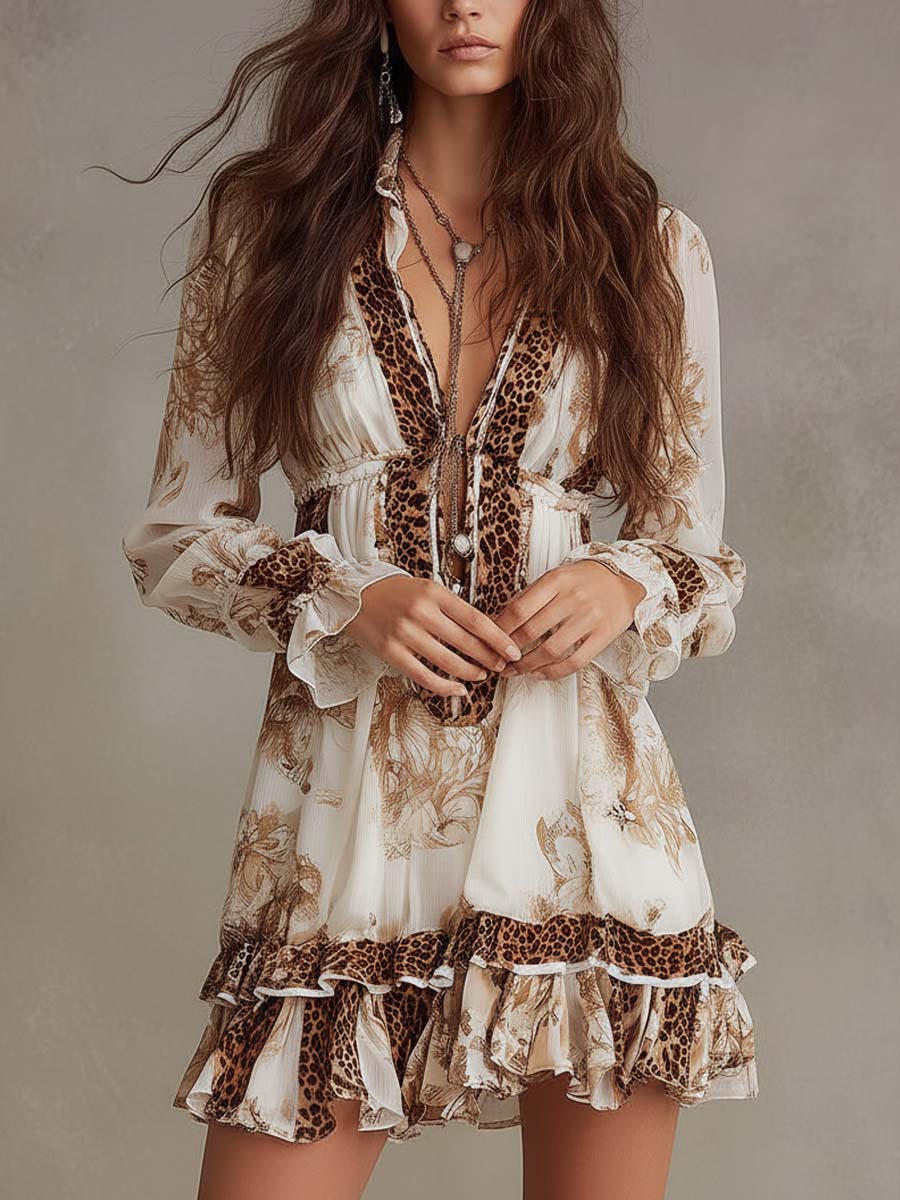 Nina | Abito midi stampato chic