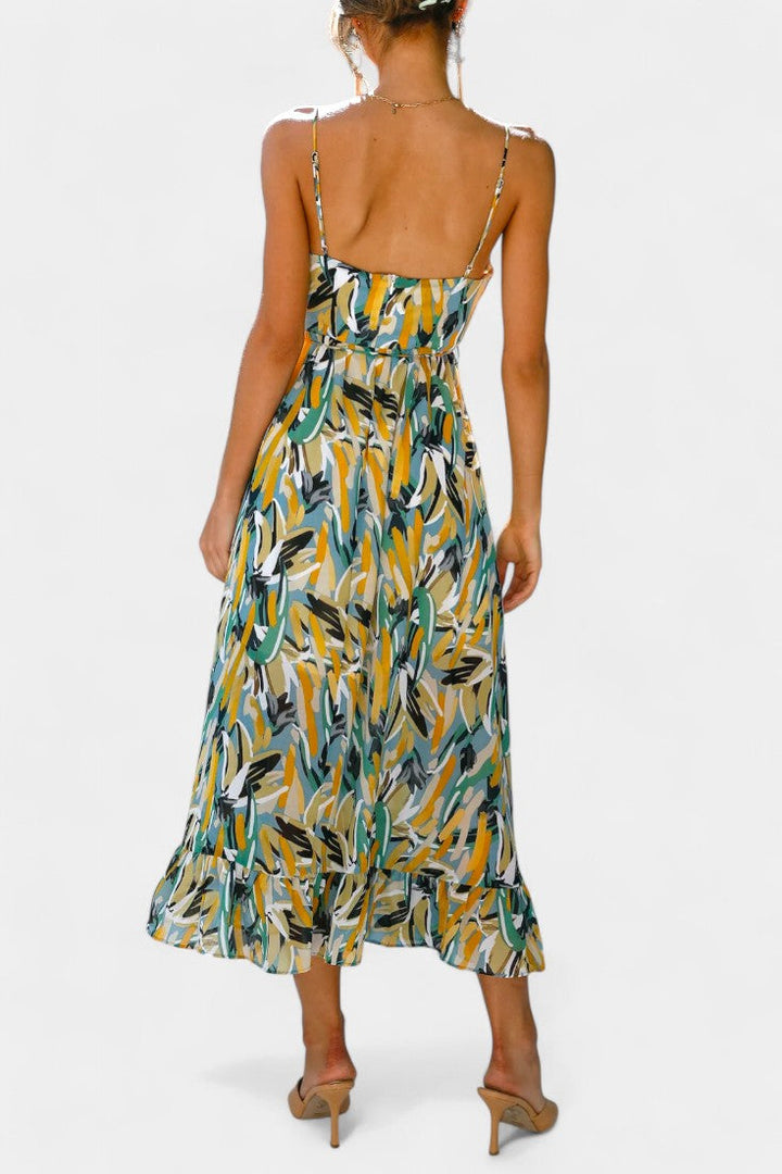 Robe midi Fiona à motif vif