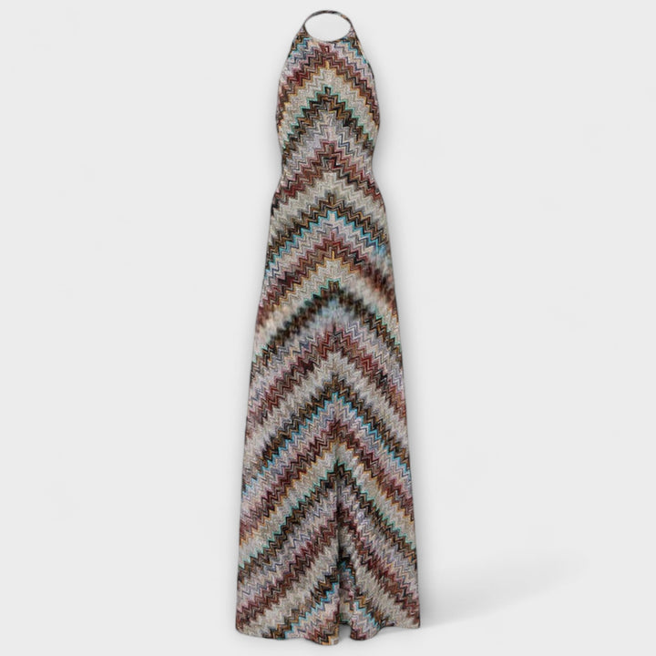 Reese - Robe en maille Jodie à motif chevron coloré