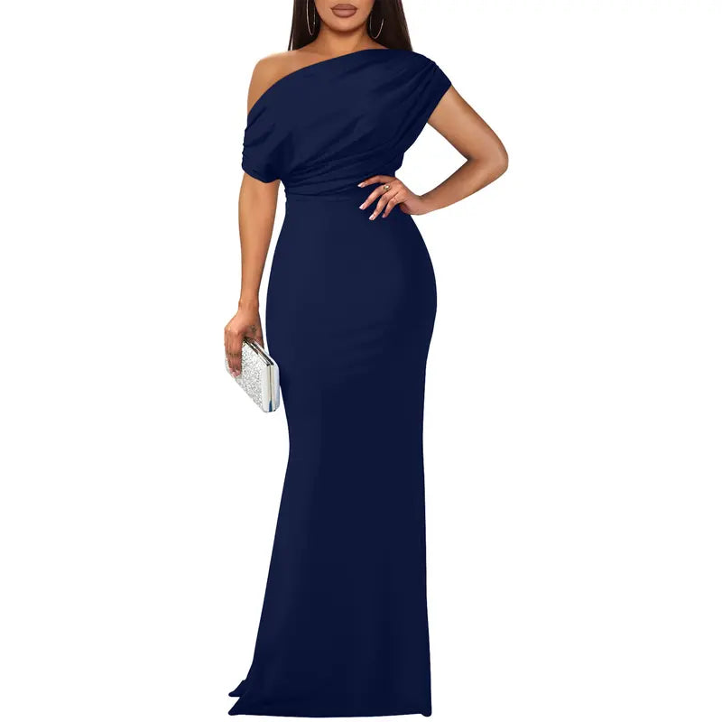 ROSELYN – Abito da sera elegante aderente a spalle scoperte
