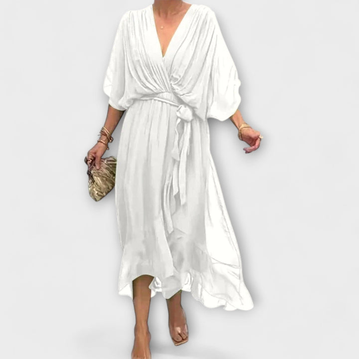 Amoura — Vestito in Chiffon con Scollo a V