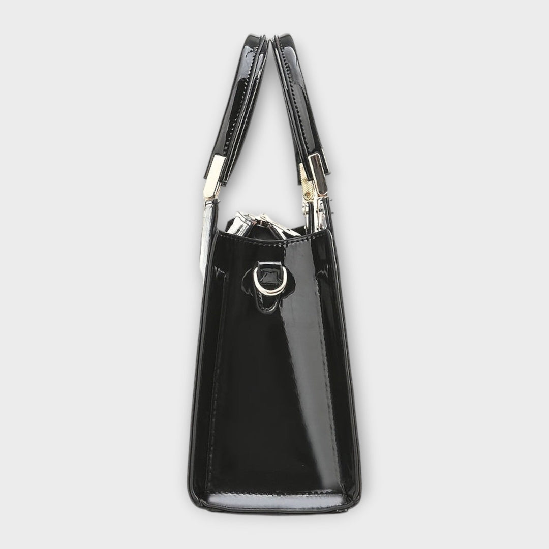 Erain - Borsa in pelle di coccodrillo lucida