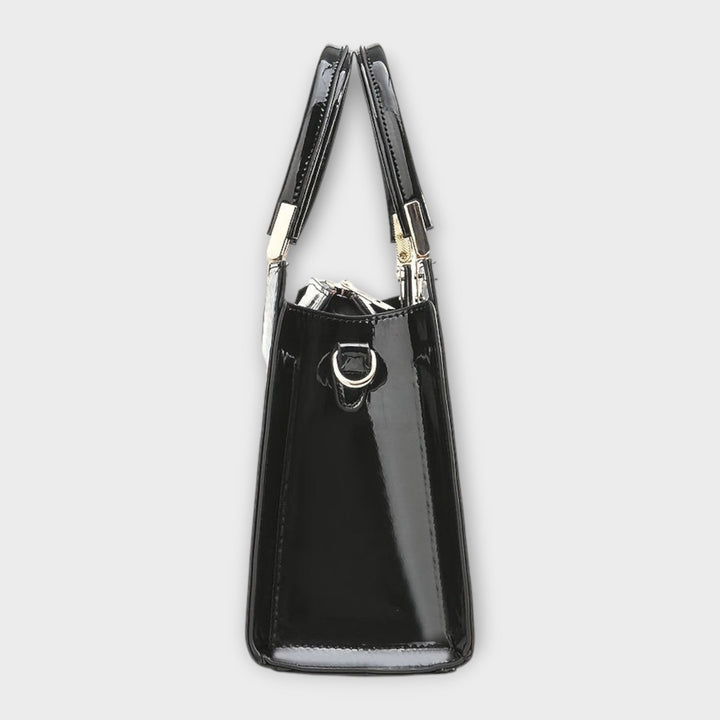 Erain - Borsa in pelle di coccodrillo lucida
