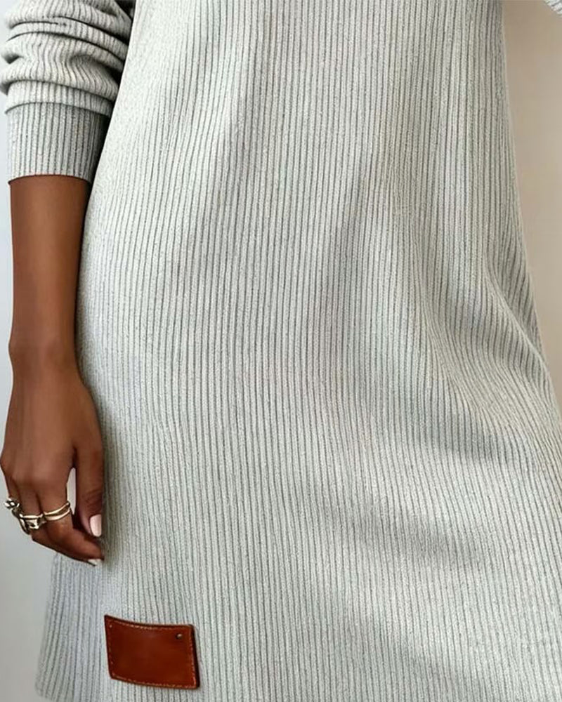 Celine | Abito Casual a Maniche Lunghe e Collo Alto