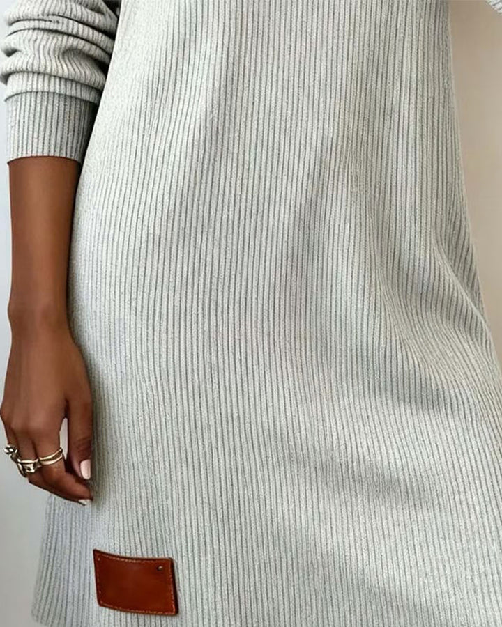 Celine | Abito Casual a Maniche Lunghe e Collo Alto