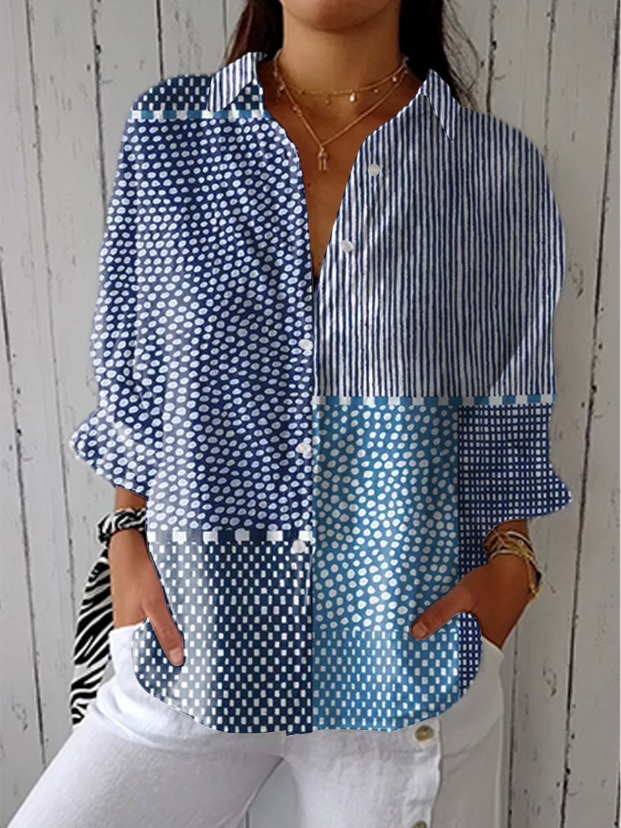 Fiora | Blusa patchwork Ocean