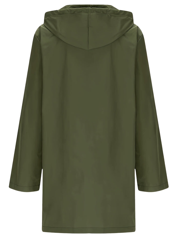 Effortless Trench Coat for Women with Hooded Button Front Longline Pocket Style