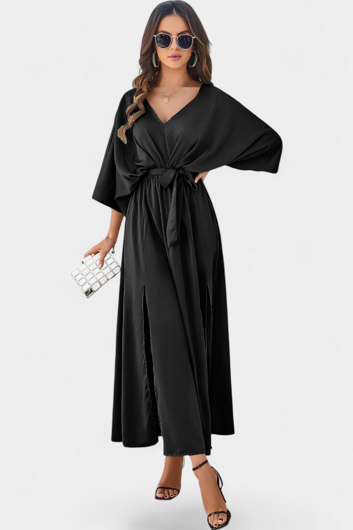 Milly Abito elegante con fiocco e spacco