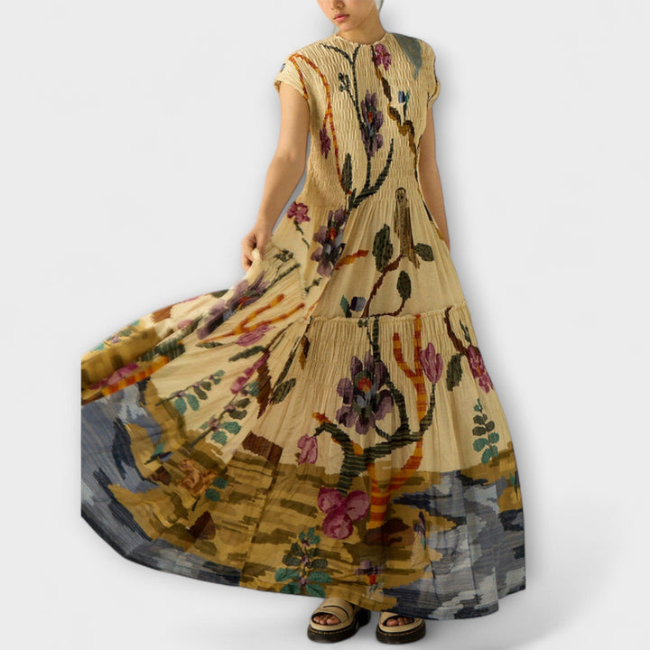 Amara - Vestito plissettato con stampa animalier