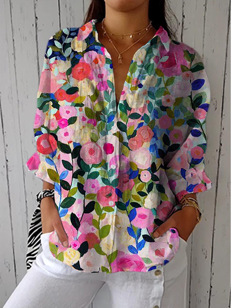 Frida | Blusa in tela Bloom
