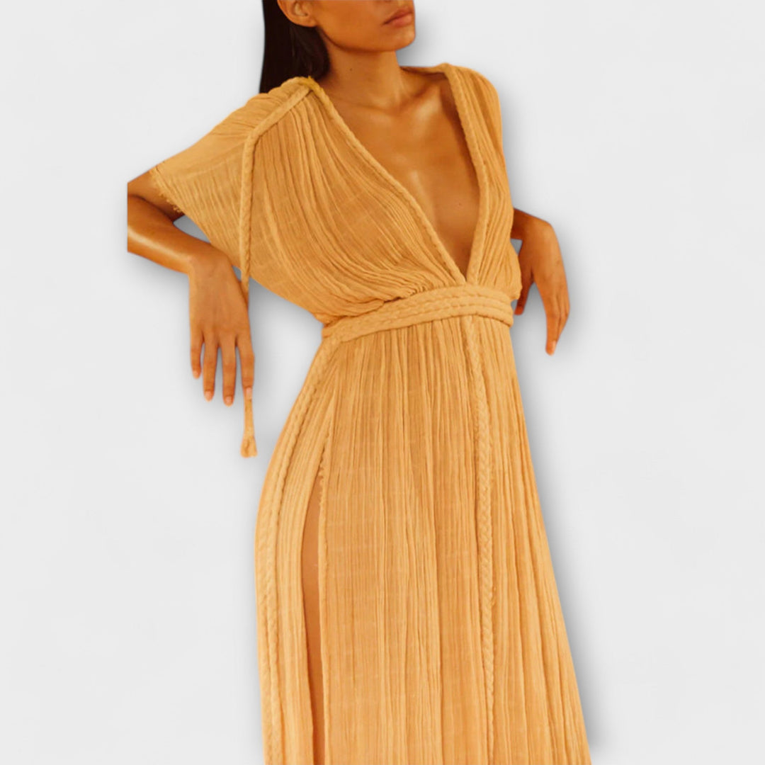 Kimono maxi vestito in stile greco