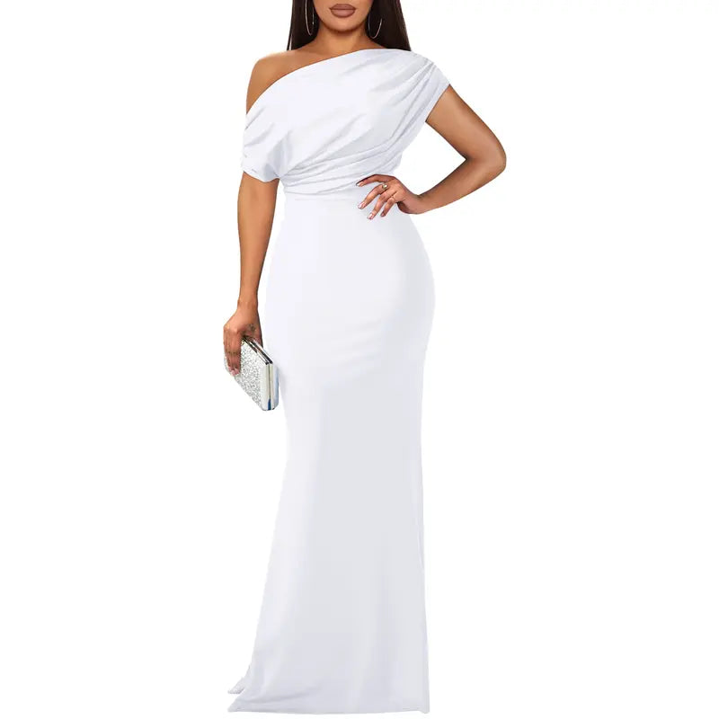 ROSELYN – Abito da sera elegante aderente a spalle scoperte