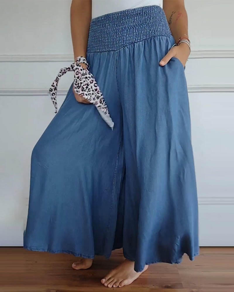 Salvia | Pantaloni elasticizzati fluidi