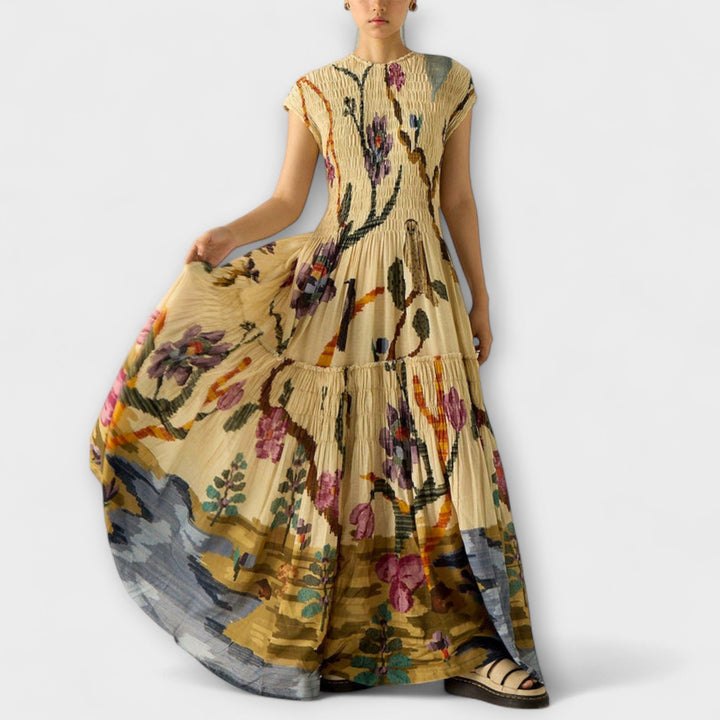 Amara - Vestito plissettato con stampa animalier