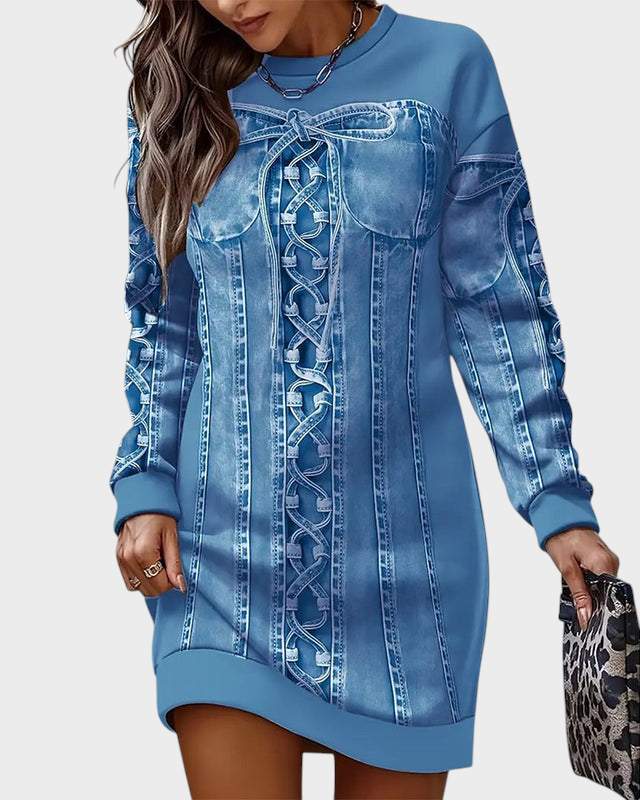 Vicky | Robe Rétro à Manches Longues