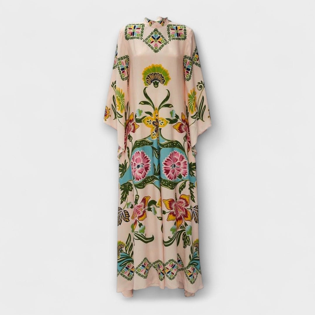 Lisa - Longue robe élégante à imprimé floral et coupe fluide