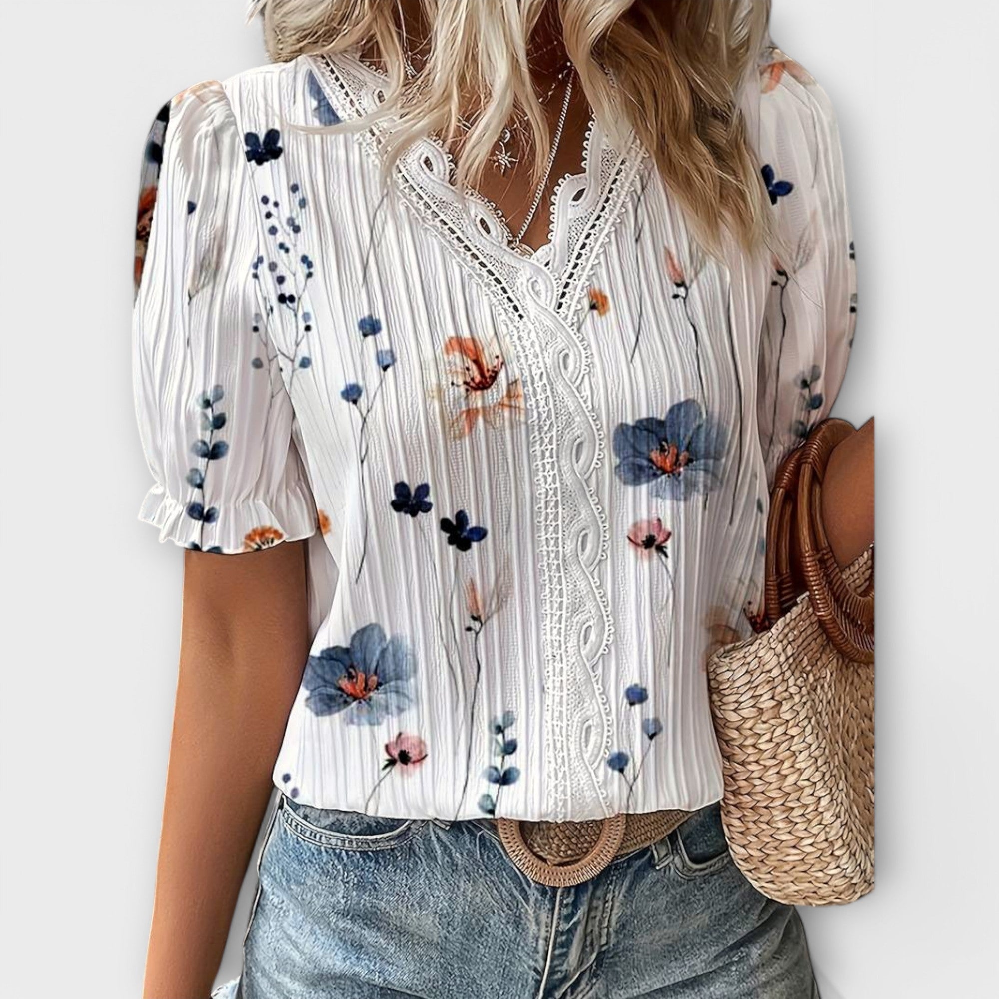 Emily - Fashion blouse with V-neckline – The Harrington Sisters