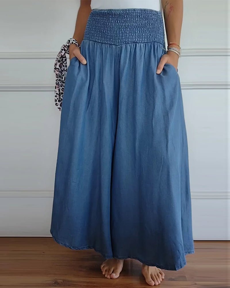 Salvia | Pantaloni elasticizzati fluidi