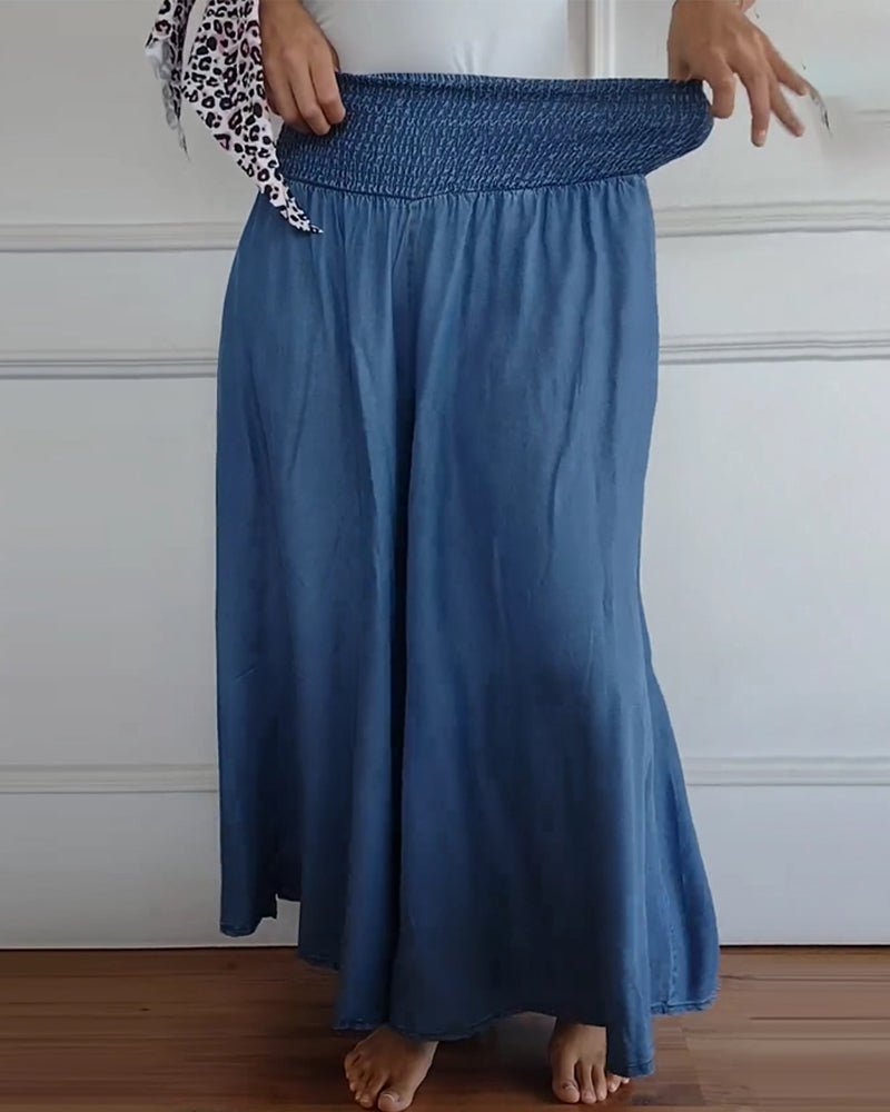 Salvia | Pantaloni elasticizzati fluidi