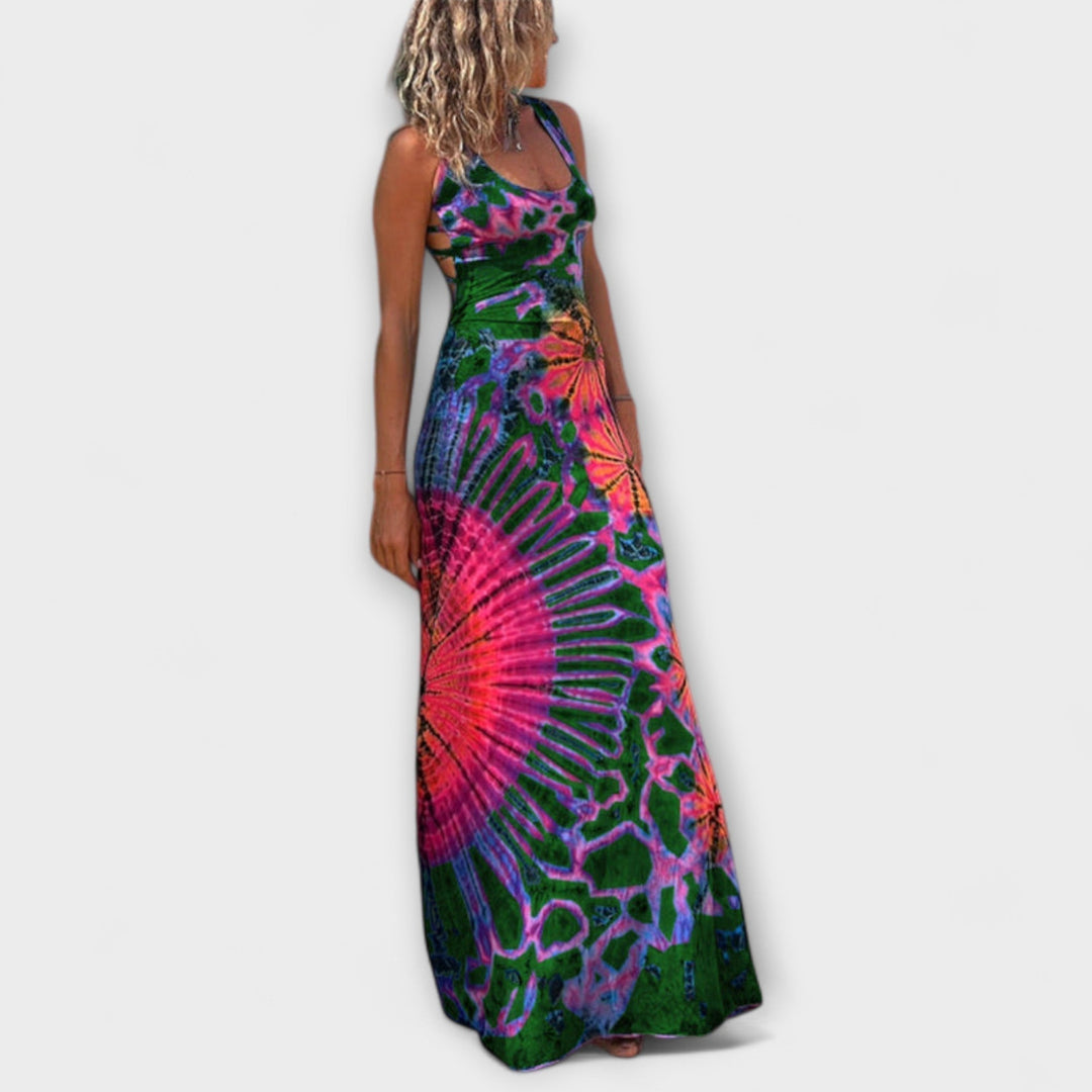Ronja - Abito lungo La Bamba con stampa tie-dye