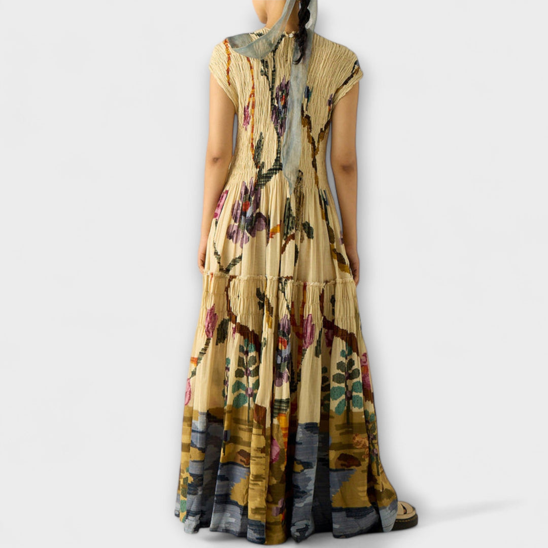 Amara - Vestito plissettato con stampa animalier