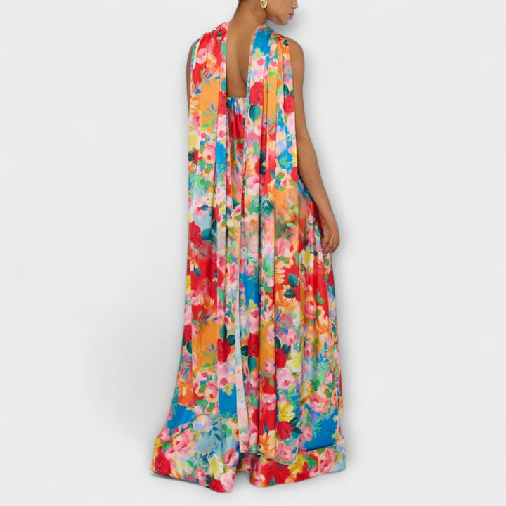 Harlow - Abito lungo floreale con spalle scoperte