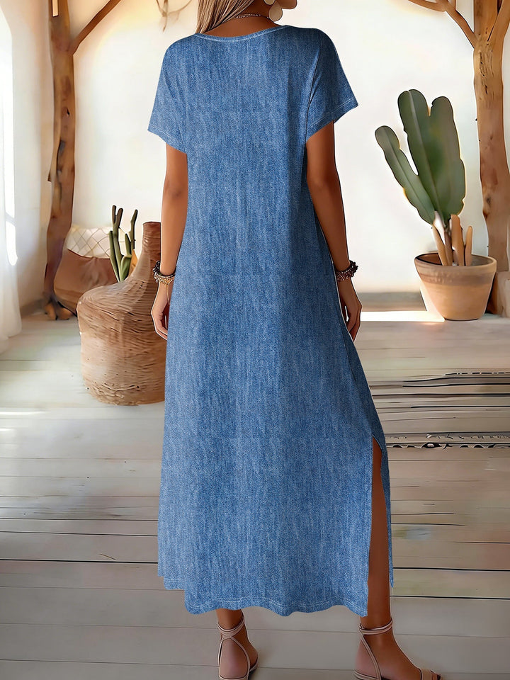 Vestito di jeans da donna stile retrò casual