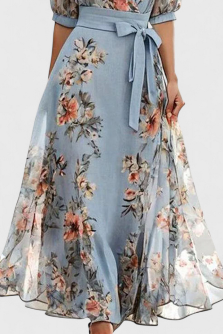 Abito midi floreale Arlet con scollo a V