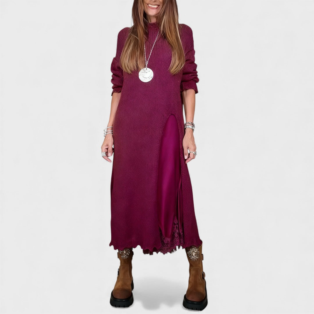 Lena | abito lungo elegante in maglia