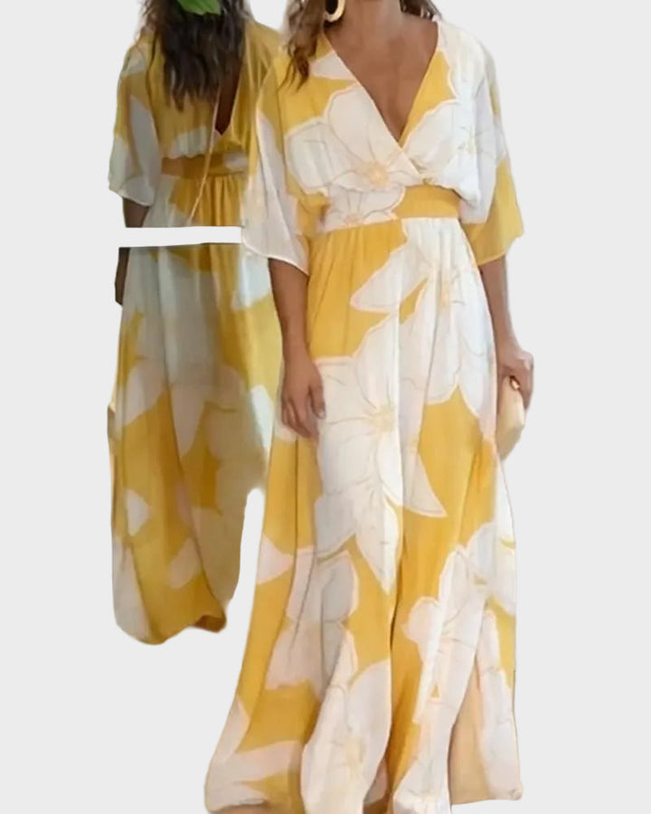 Daisy | Robe midi fleurie élégante au design Harmony